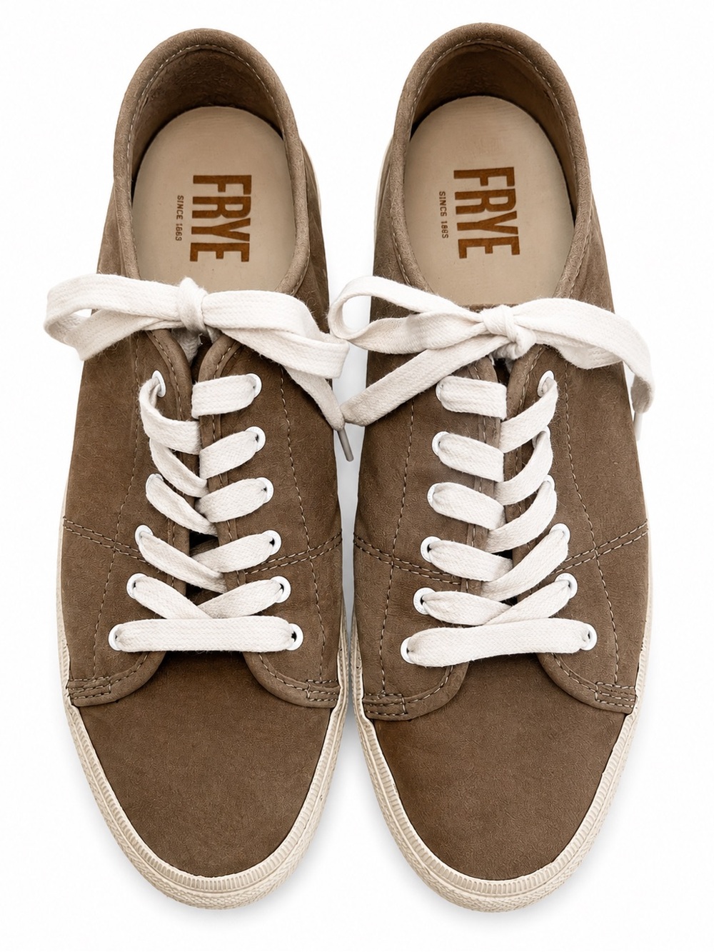 FRYE Sneakers tan brown leather size 9 - Picture 3 of 7